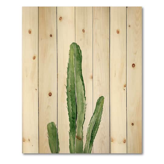 Designart - Green Cactus South Western Plant Botanical Detail